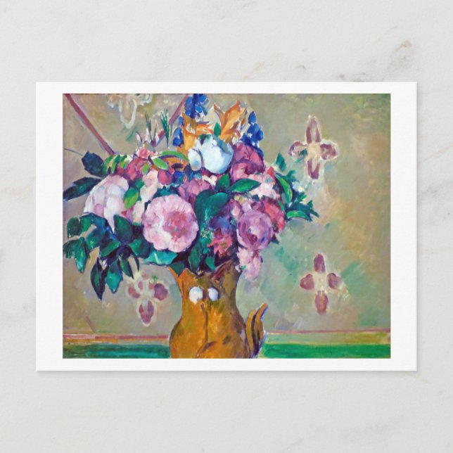 Cartão Postal Ainda com Flores, Paul Cezanne (Frente)