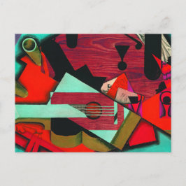 Cartão Postal Ainda com uma guitarra de Juan Gris