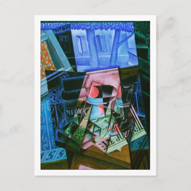 Cartão Postal Ainda é vida antes de uma janela aberta por Juan G (Frente)