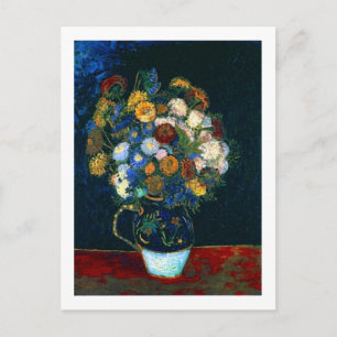 Cartão Postal Ainda é vida com Zinnias Van Gogh de Belas Artes