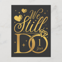 Cartão Postal Ainda Fazemos 1 Ano de Aniversário de Casamento
