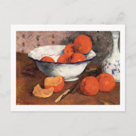Cartão Postal Ainda vida com as laranjas por Gauguin