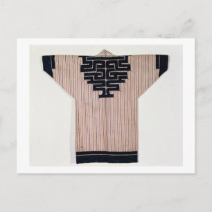 Cartão Postal Ainu Casaco, século XIX