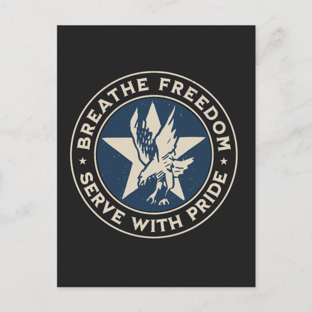 Cartão Postal Air Force - Breathe freedom, serve with pride. (Frente)