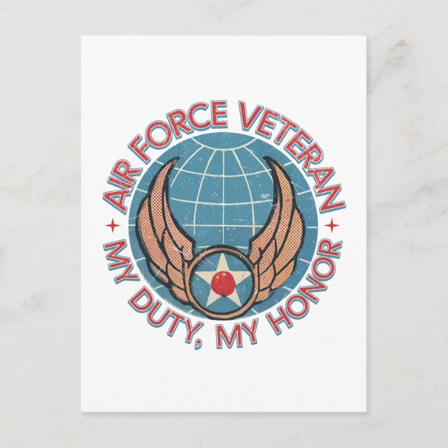 Cartão Postal Air Force Veteran (Frente)