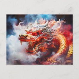 Cartão Postal Airbrush Elegance: Illustration for the Year of th