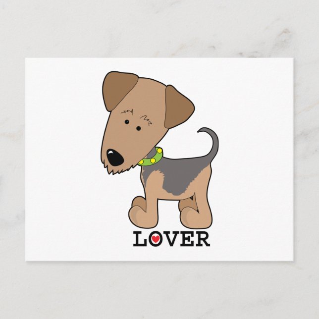 Cartão Postal Airdale Lover (Frente)