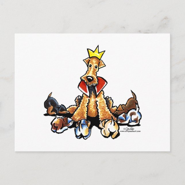 Cartão Postal Airedale King of Terriers (Frente)