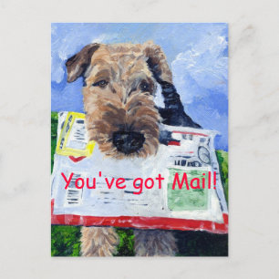 Cartão postal Airedale Terrier!