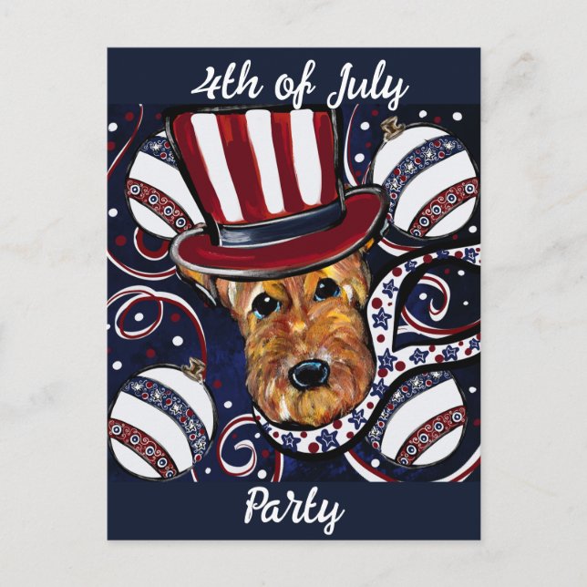 CARTÃO POSTAL AIREDALE TERRIER (Frente)