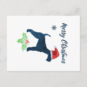 Cartão Postal Airedale Terrier de Natal