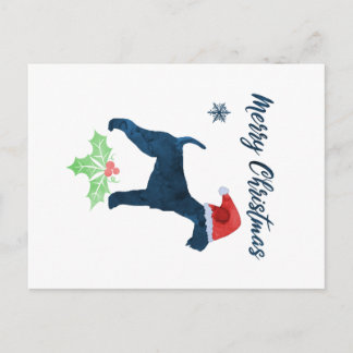 Cartão Postal Airedale Terrier de Natal