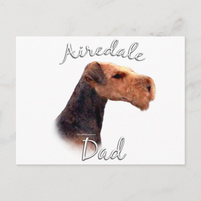 Cartão Postal Airedale Terrier Pai 2 (Frente)