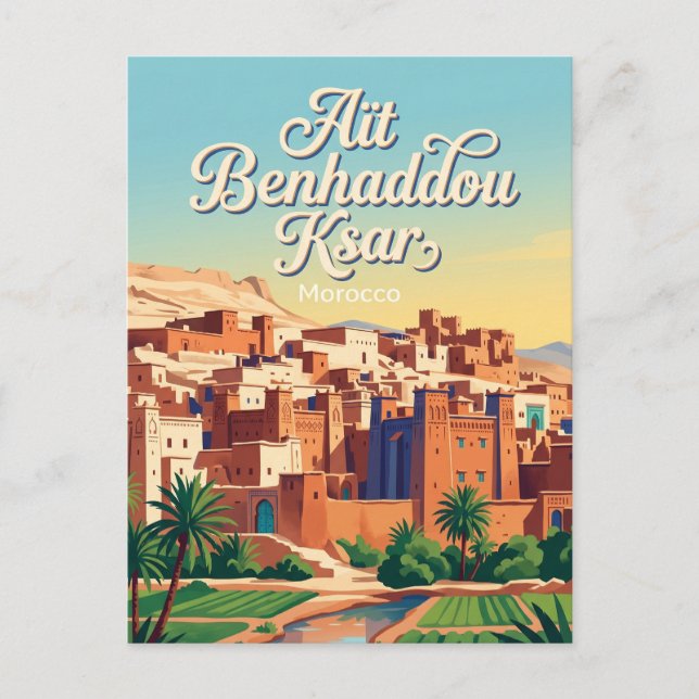 Cartão Postal Aït Benhaddou Marrocos (Frente)