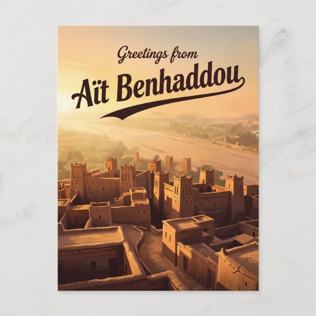 Cartão Postal Aït Benhaddou Marrocos (Frente)
