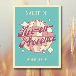 Cartão postal Aix-en-Provence France Retro Vintage