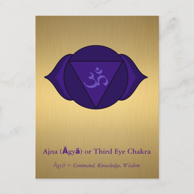 Cartão Postal Ajna (Āgyā) ou Third Eye Chakra Postcard (Frente)