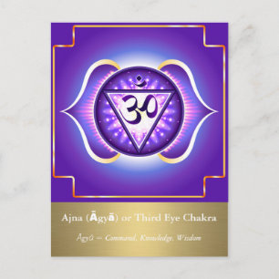 Cartão Postal Ajna (Āgyā) ou Third Eye Chakra Postcard