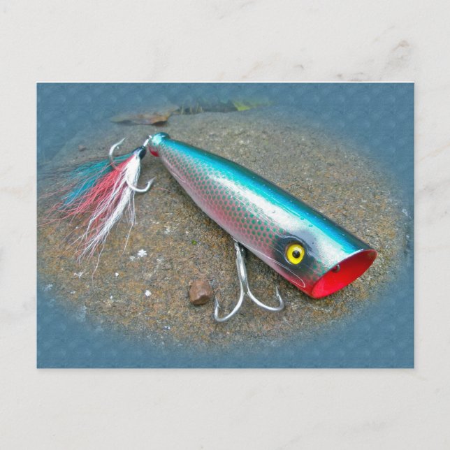 Cartão Postal AJS Saltwater Lure Popper Blue Dragon Itens (Frente)