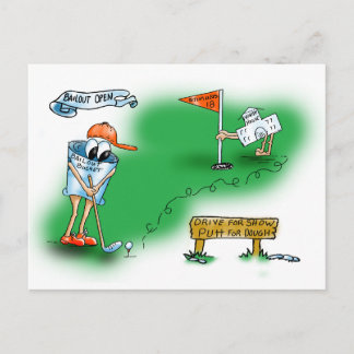Cartão Postal Ajuda aberta - golfe