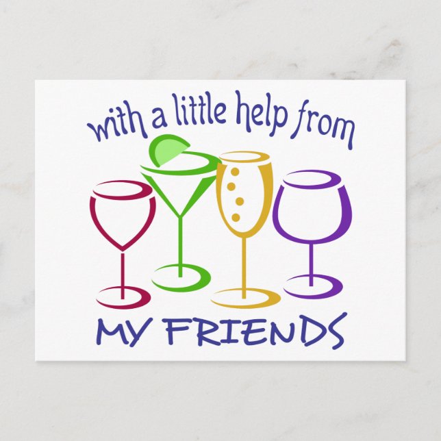 Cartão Postal Ajuda dos meus amigos (Frente)