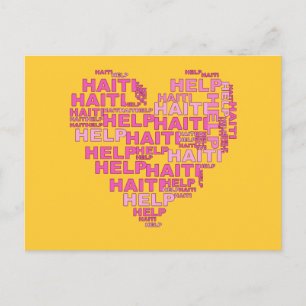 Cartão Postal Ajude a camisa e Roupa do Haiti