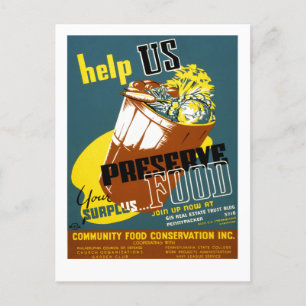 Cartão Postal Ajude-nos a preservar a Comida
