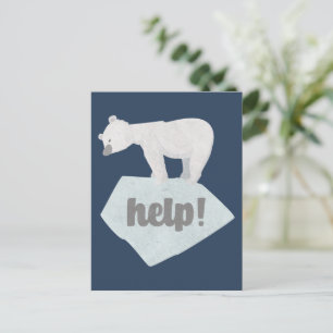 Cartão Postal Ajude o Urso Polar