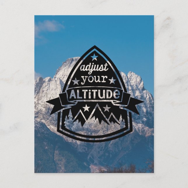 Cartão Postal Ajuste Sua Altitude (Frente)