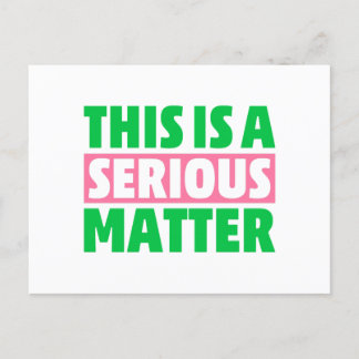 Cartão Postal AKA Sorority Este é um assunto sério 1908