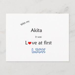 Cartão Postal Akita Lick Design
