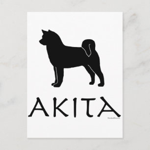 Cartão Postal Akita Silhouette