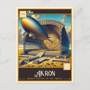 Cartão Postal Akron, Ohio Vintage