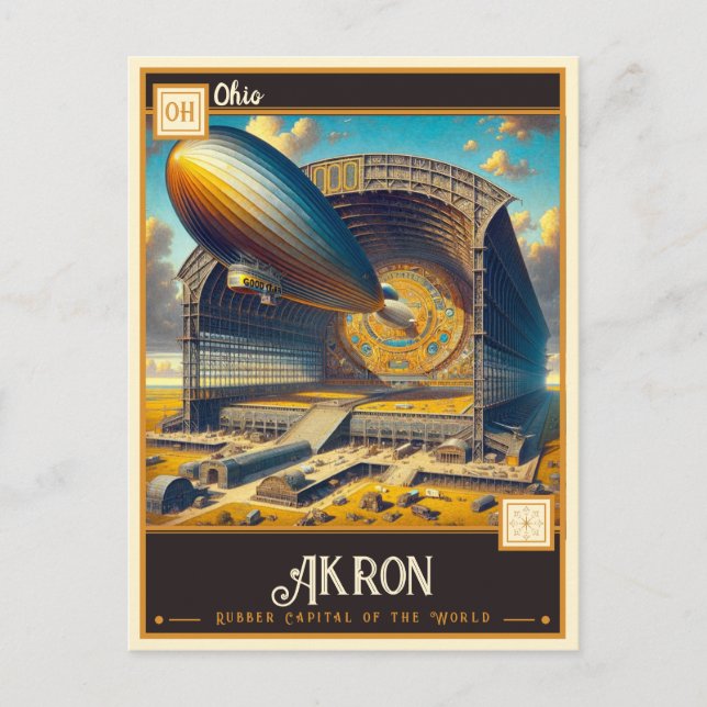 Cartão Postal Akron, Ohio | Vintage (Frente)