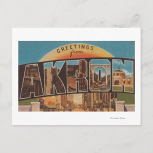 Cartão Postal Akron, OhioLarge - Letra ScenesAkron, OH