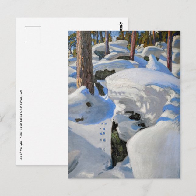 Cartão Postal Akseli Gallen-Kallela - Covil da Lince (Frente/Verso)