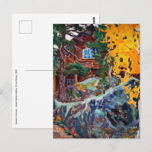 Cartão Postal Akseli Gallen-Kallela - Kalela no outono (Frente/Verso)