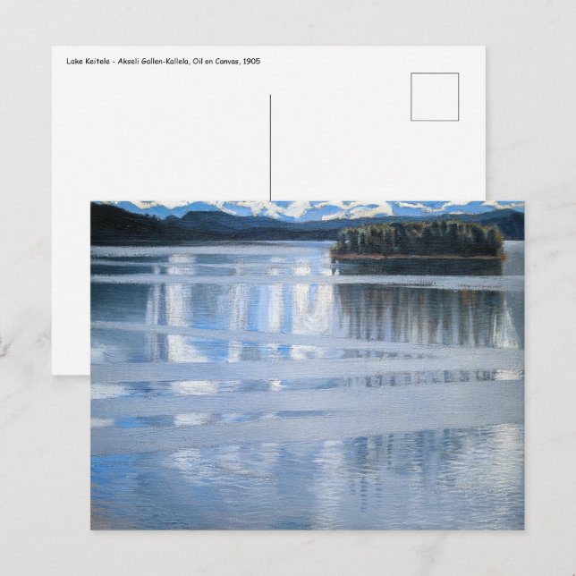 Cartão Postal Akseli Gallen-Kallela - Lago Keitele (Frente/Verso)