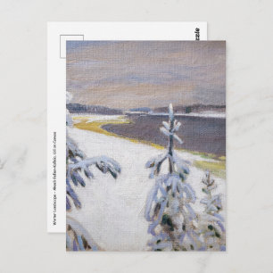 Cartão Postal Akseli Gallen-Kallela - Paisagem de inverno #2