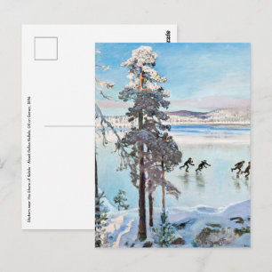Cartão Postal Akseli Gallen-Kallela - Patinadores perto da Costa
