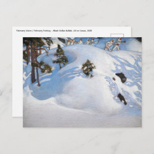 Cartão Postal Akseli Gallen-Kallela - Visão de fevereiro