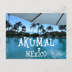 Cartão Postal Akumal Mexico Design - Cartão-postal padrão