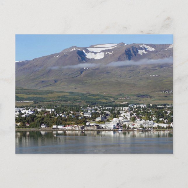 Cartão Postal Akureyri, Islândia, Panorama (Frente)