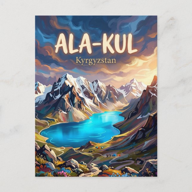 Cartão Postal Ala-Kul Lake Kyrgyzstan (Frente)