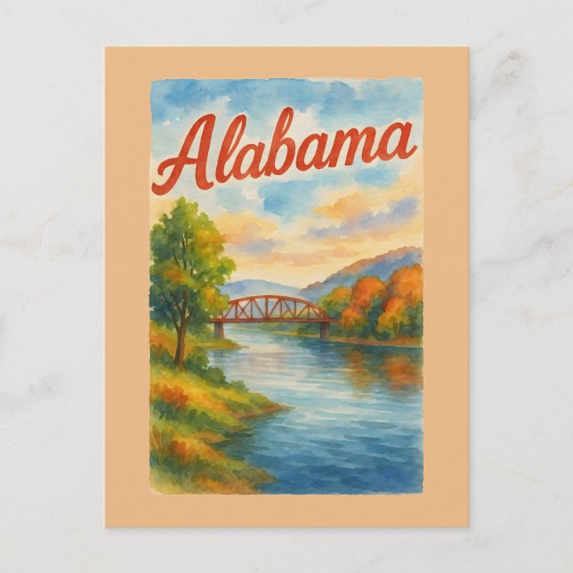 Cartão Postal Alabama (Frente)