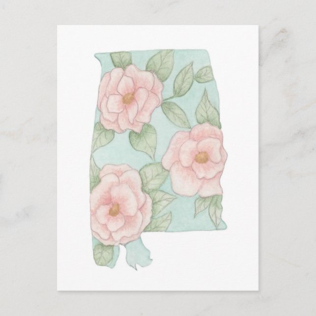 Cartão Postal Alabama Camelias (Frente)
