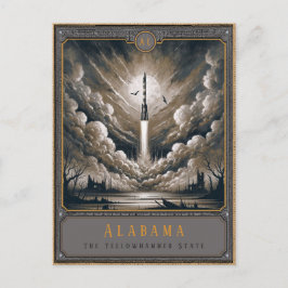 Cartão Postal Alabama | Cartão-postal de arte gótica