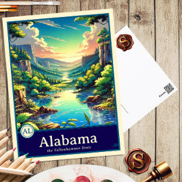 Cartão Postal Alabama | Cartão-postal Sombreado do Cel do Estilo