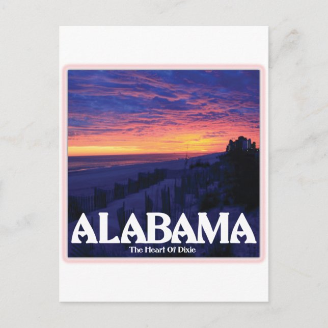 Cartão Postal Alabama Dark Sunset (Frente)