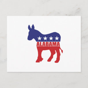 Cartão Postal Alabama Democrat Donkey